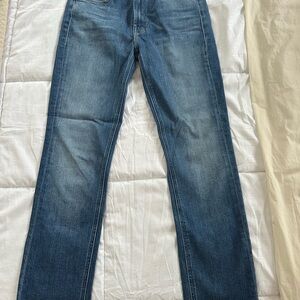 MOTHER Women's Straight Leg Blue Jeans